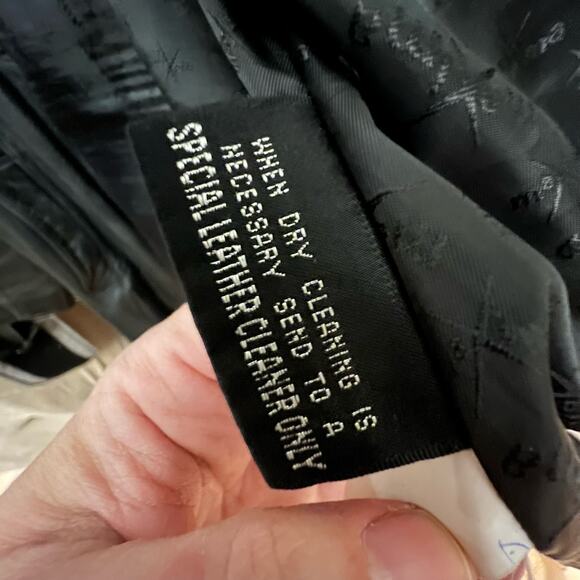 Maxima Wilson Leather Jacket Black Authentic Leather Size Large - Picture 9 of 14